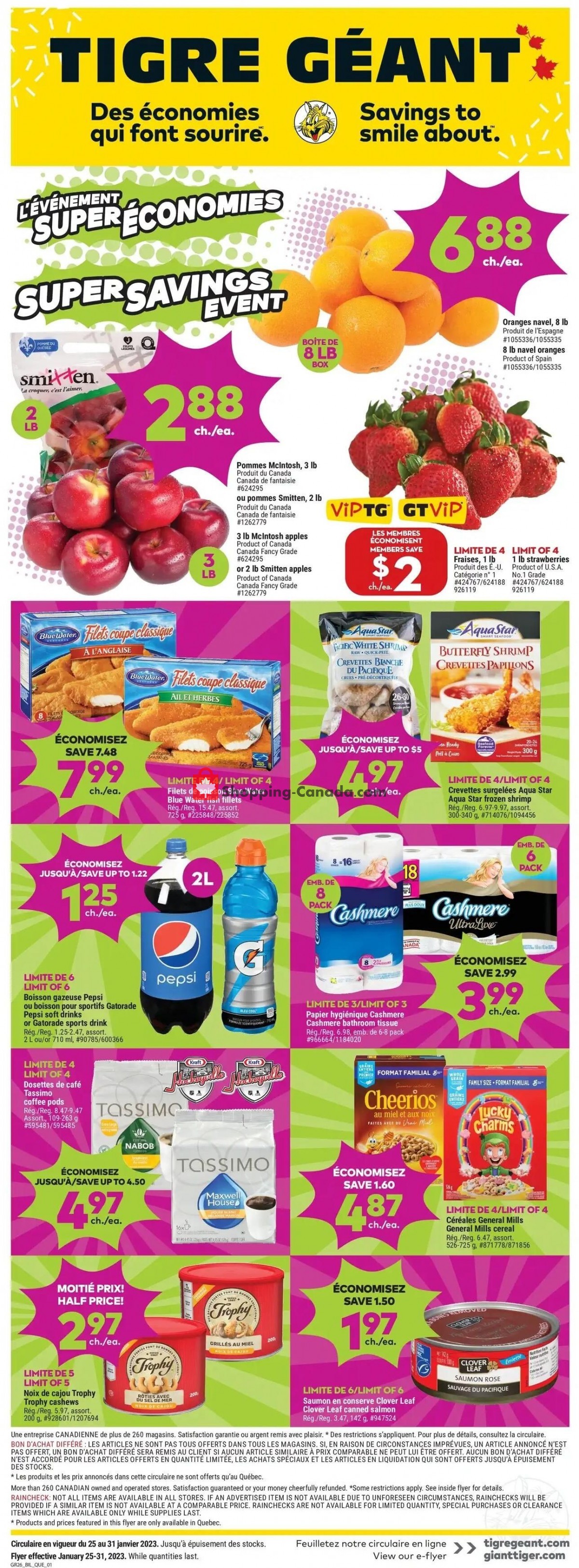 Giant Tiger flyer from Wednesday January 25, 2023 to Tuesday January 31, 2023 - page 1