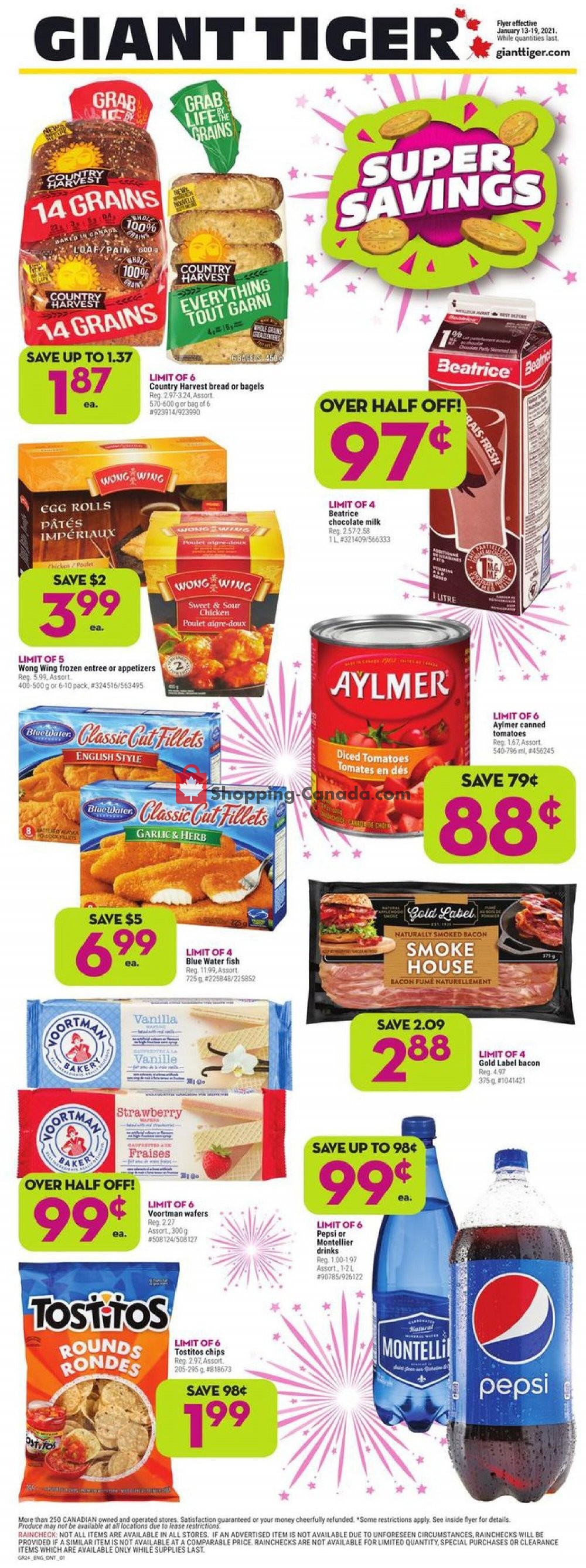 Giant Tiger Canada, flyer (Super Savings ON) January 13 January