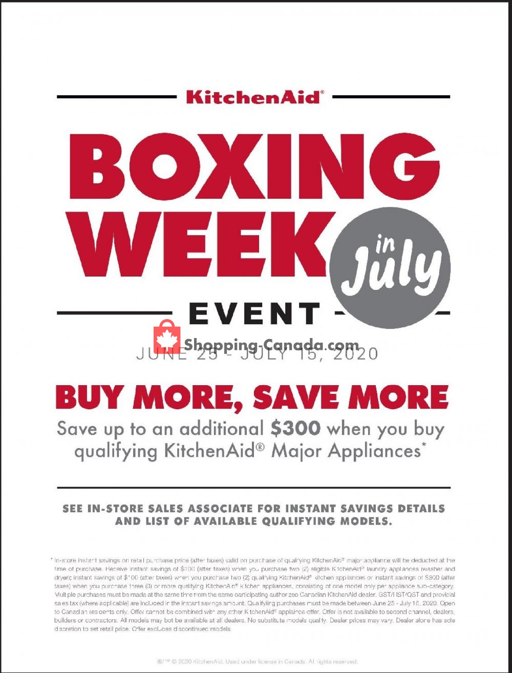 GOEMANS APPLIANCES flyer from Thursday June 25, 2020 to Wednesday July 15, 2020 - page 1