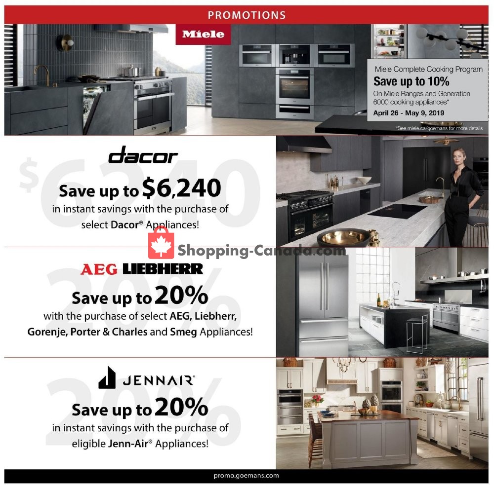 GOEMANS APPLIANCES flyer from Thursday May 2, 2019 to Sunday May 19, 2019 - page 8