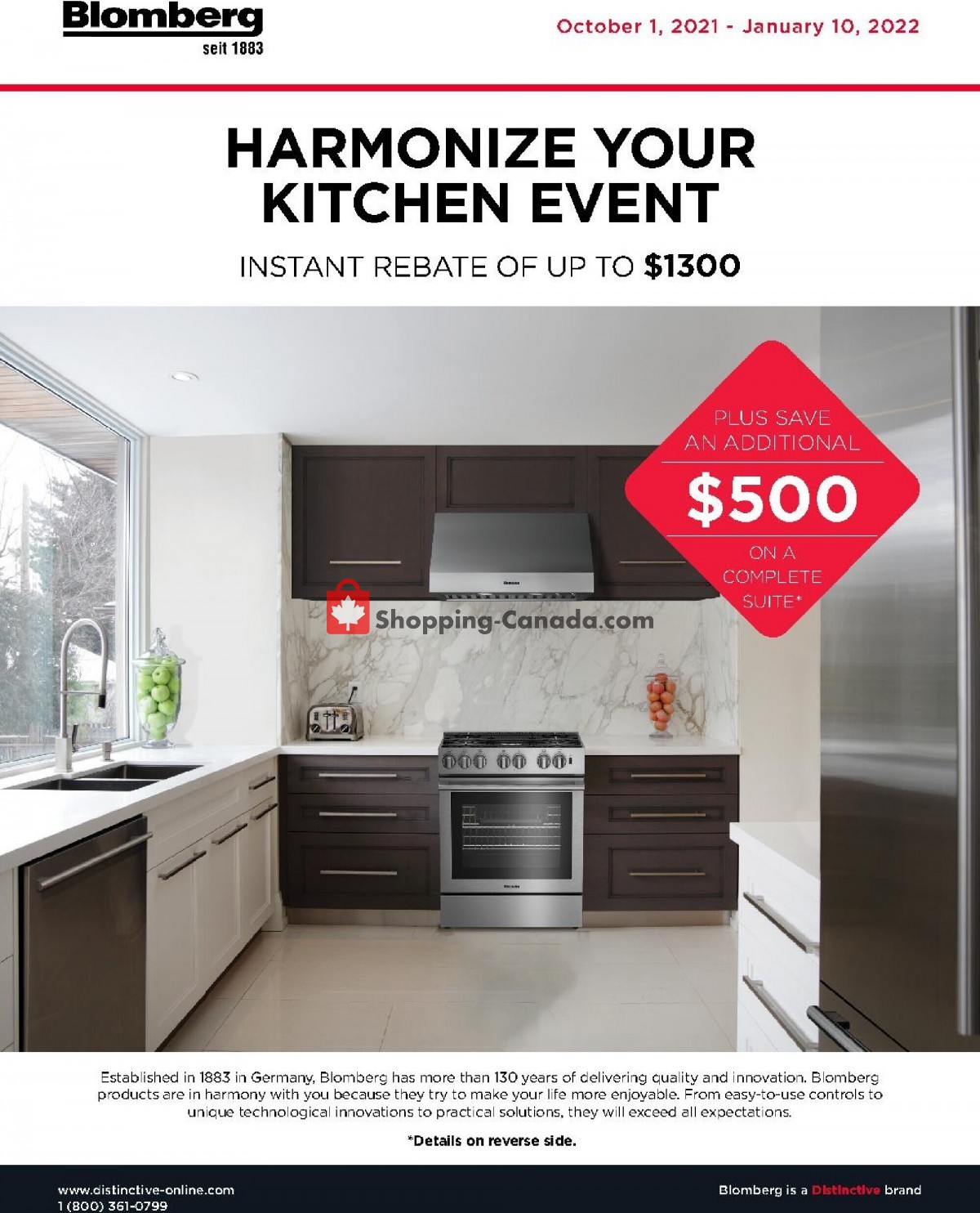 GOEMANS APPLIANCES flyer from Friday October 1, 2021 to Monday January 10, 2022 - page 1