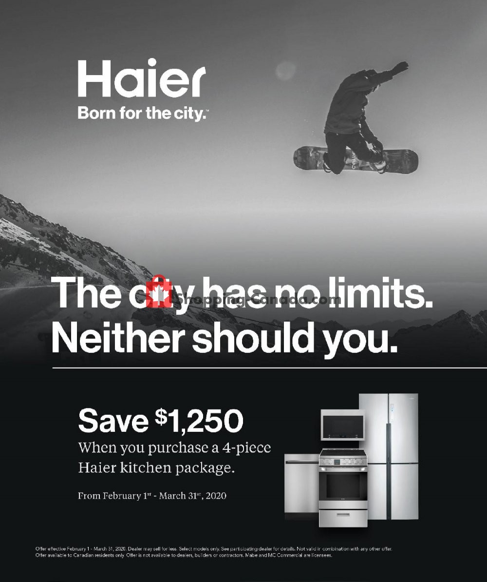 GOEMANS APPLIANCES flyer from Saturday February 1, 2020 to Tuesday March 31, 2020 - page 1