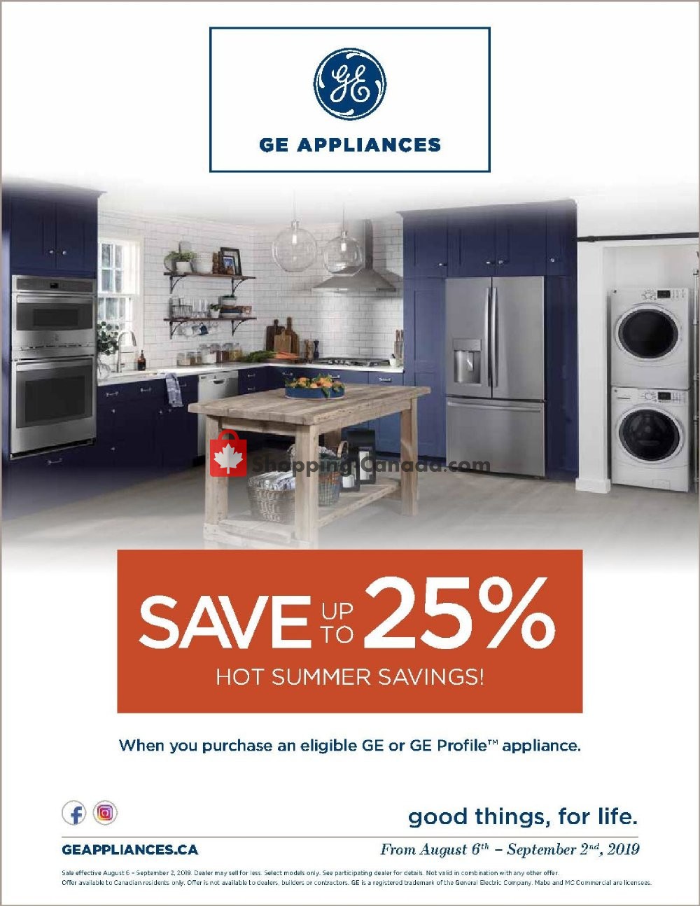 GOEMANS APPLIANCES flyer from Tuesday August 6, 2019 to Monday September 2, 2019 - page 1