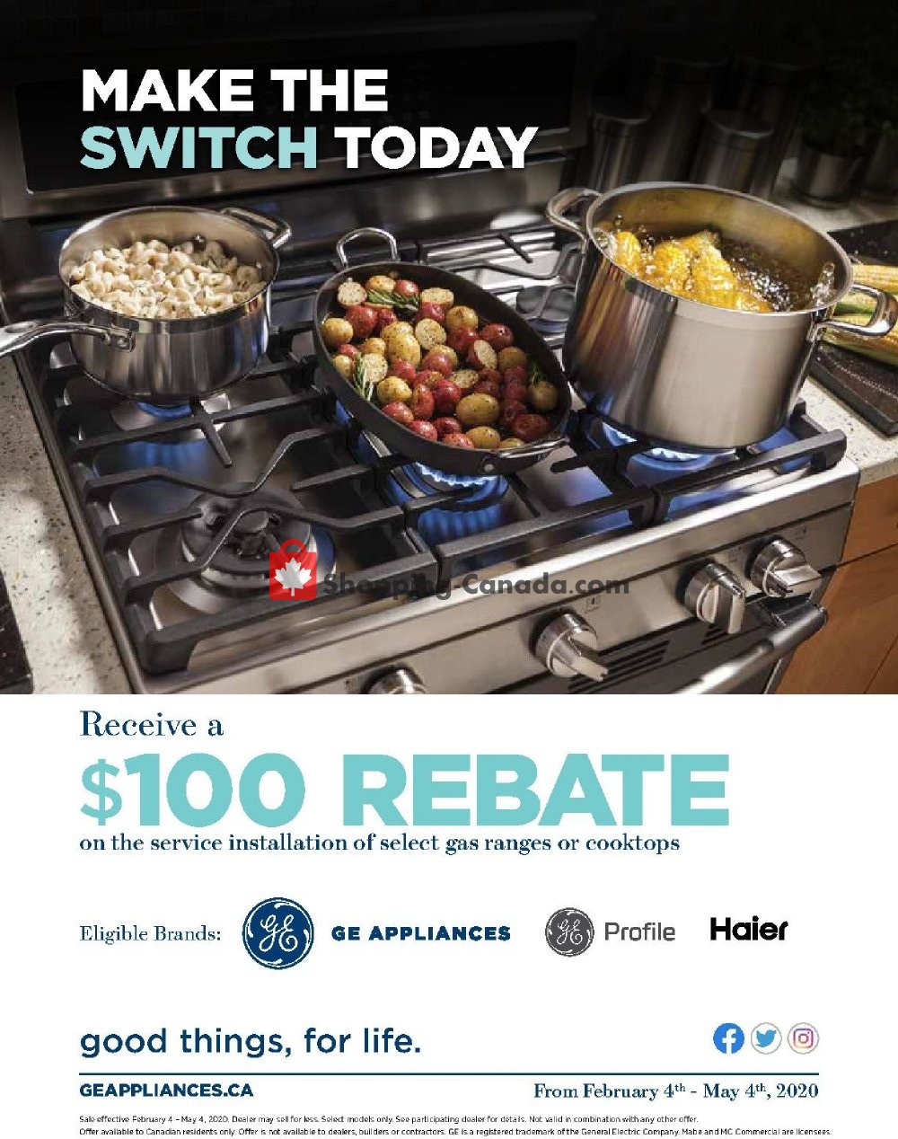 GOEMANS APPLIANCES flyer from Tuesday February 4, 2020 to Monday May 4, 2020 - page 1