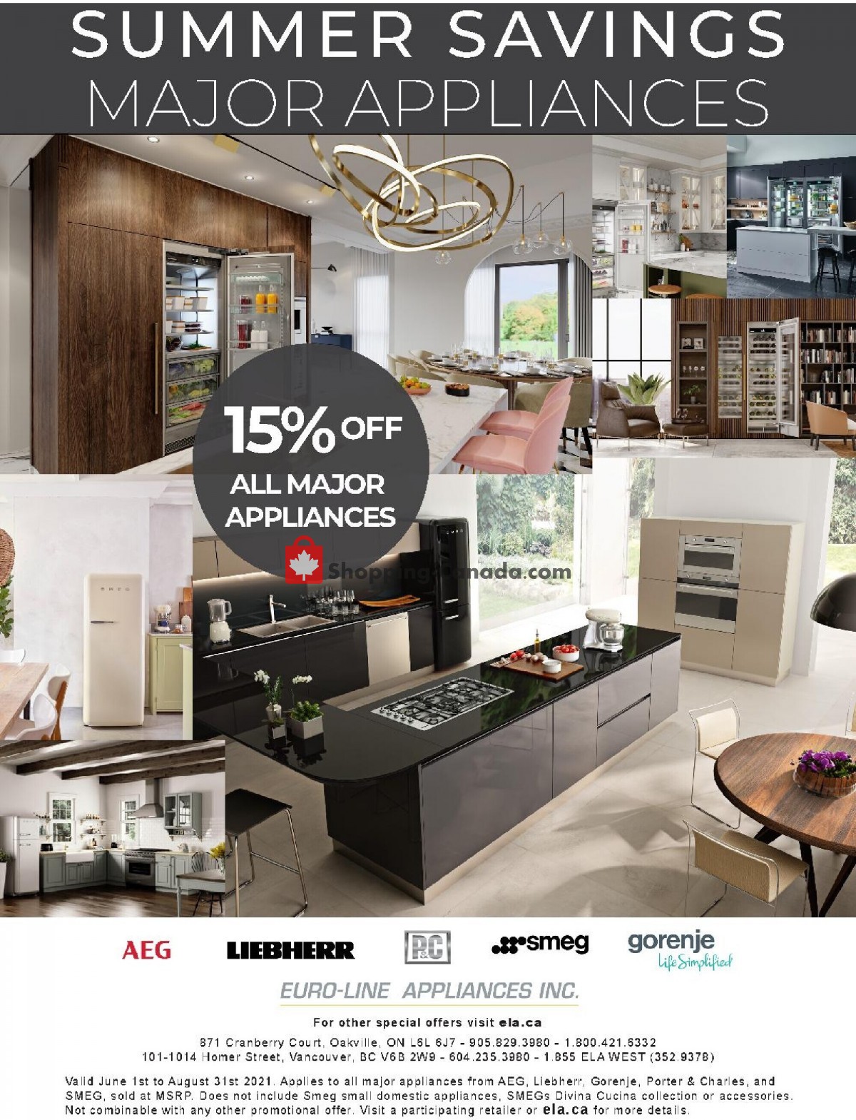 GOEMANS APPLIANCES flyer from Tuesday June 1, 2021 to Tuesday August 31, 2021 - page 1