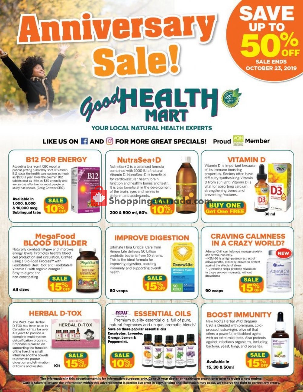 Good Health Mart flyer from Thursday October 3, 2019 to Wednesday October 23, 2019 - page 1