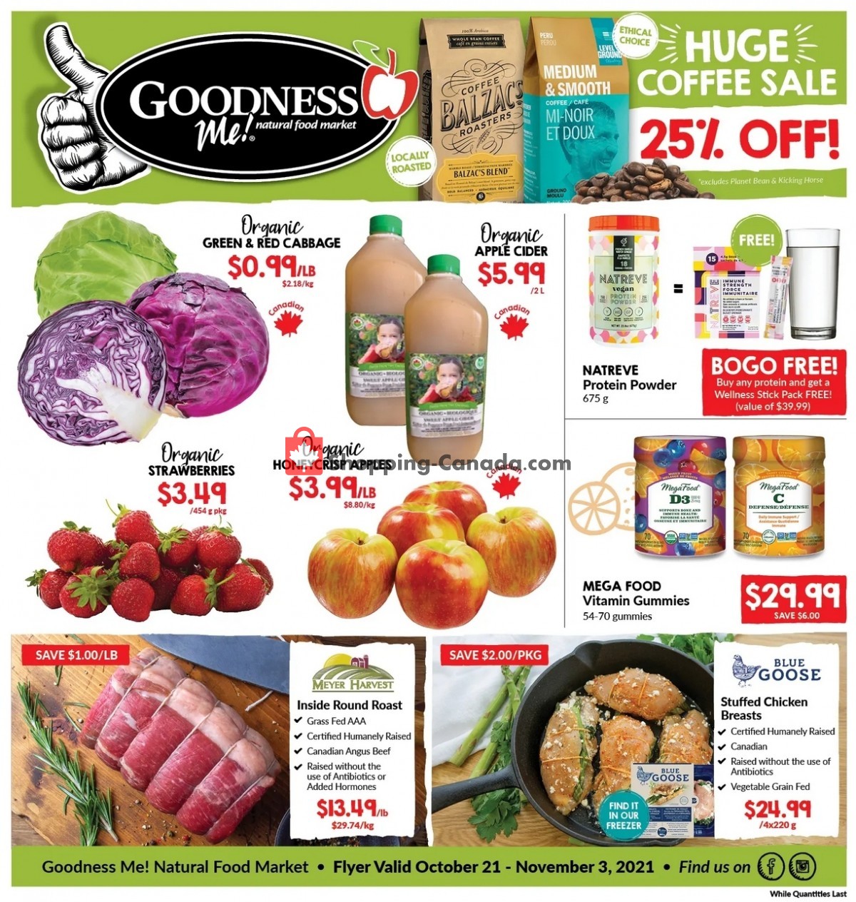 Goodness Me Canada, flyer (Amazing Savings) October 21 November 3, 2021 Shopping Canada