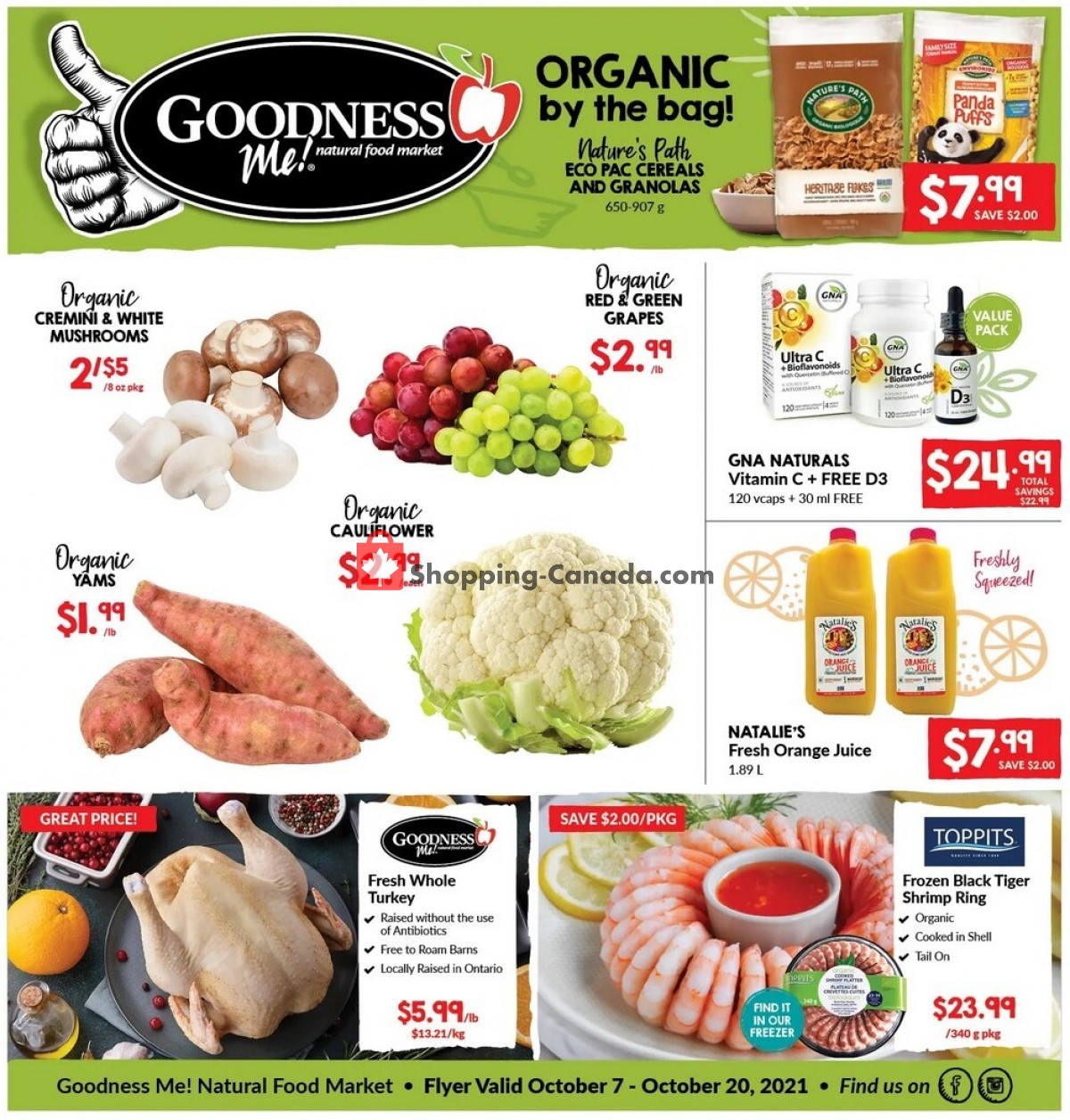 Goodness Me flyer from Thursday October 7, 2021 to Wednesday October 20, 2021 - page 1
