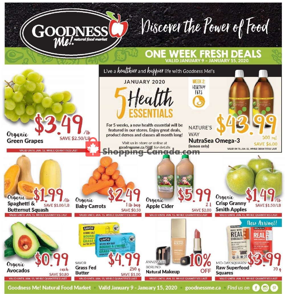 Goodness Me flyer from Thursday January 9, 2020 to Wednesday January 15, 2020 - page 1