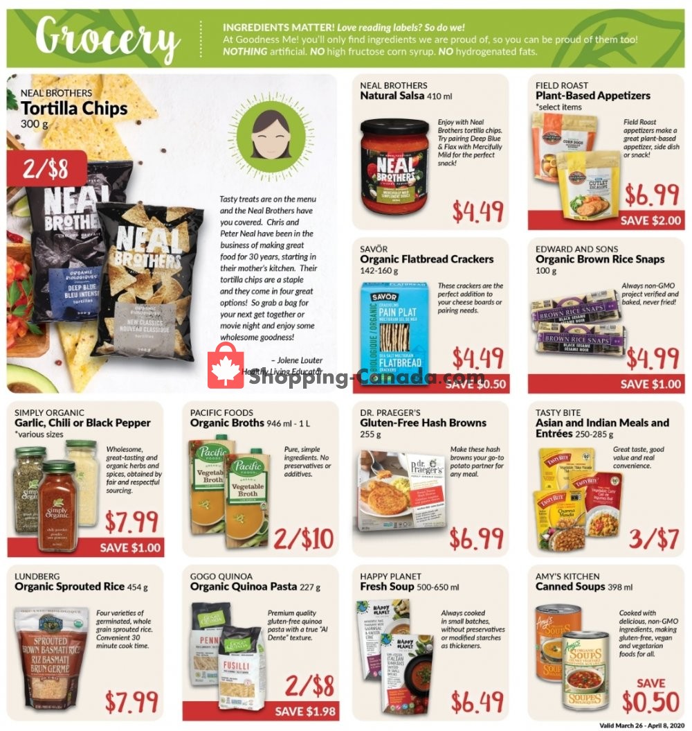 Goodness Me flyer from Thursday March 26, 2020 to Wednesday April 8, 2020 - page 7