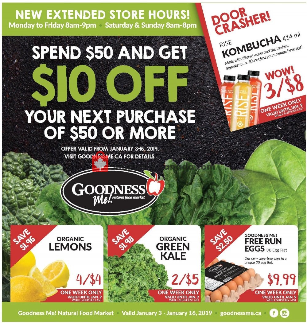 Goodness Me flyer from Thursday January 3, 2019 to Wednesday January 16, 2019 - page 1