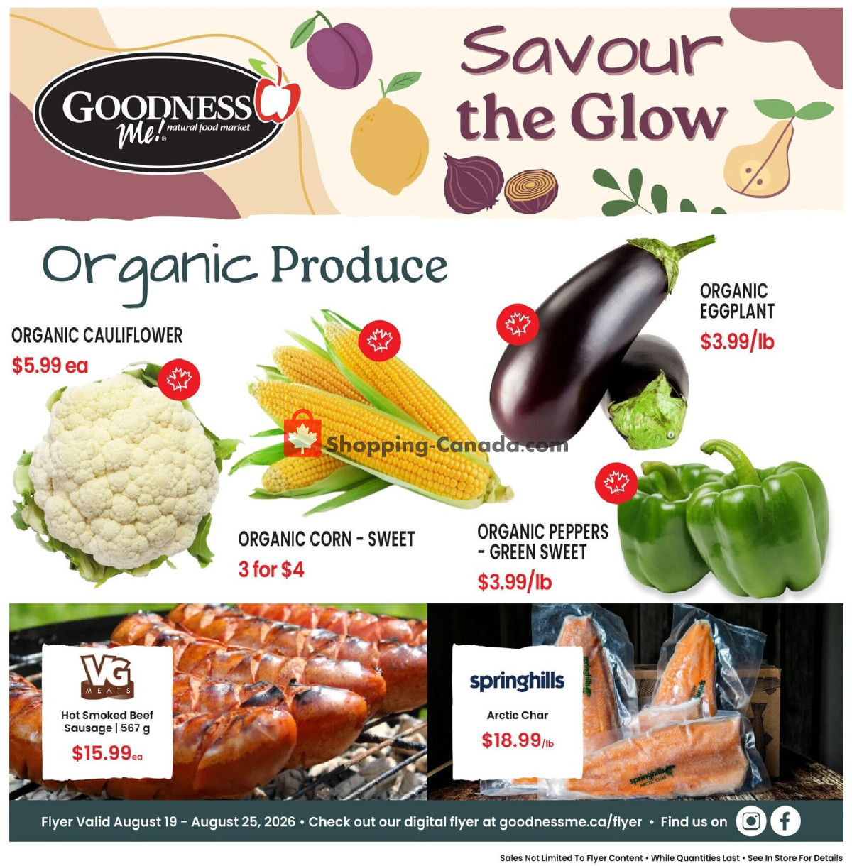 Goodness Me flyer from Wednesday August 19, 2026 to Tuesday August 25, 2026 - page 1