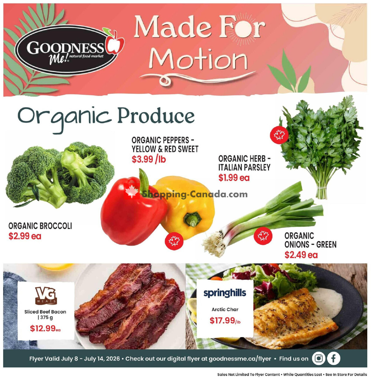 Goodness Me flyer from Wednesday July 8, 2026 to Tuesday July 14, 2026 - page 1