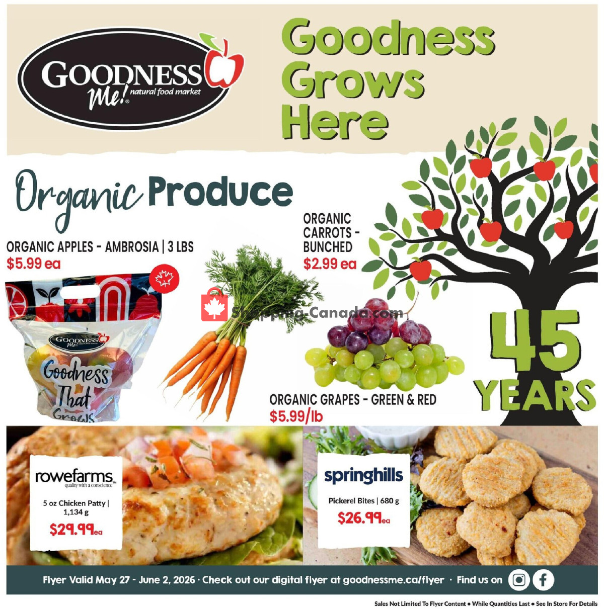 Goodness Me flyer from Wednesday May 27, 2026 to Tuesday June 2, 2026 - page 1