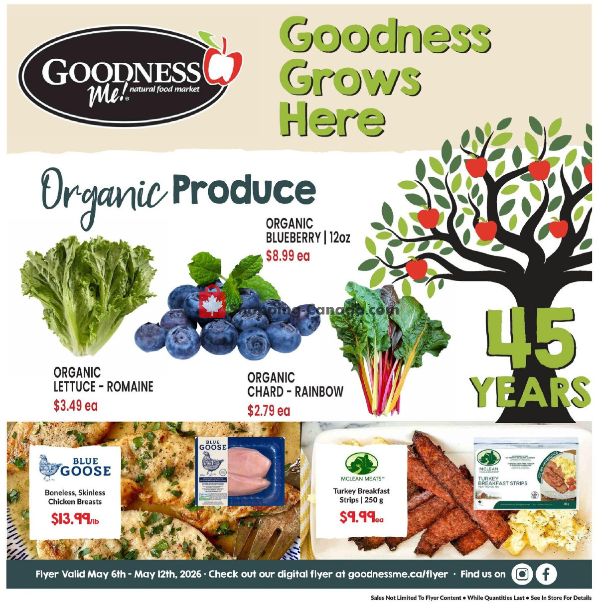 Goodness Me flyer from Wednesday May 6, 2026 to Tuesday May 12, 2026 - page 1