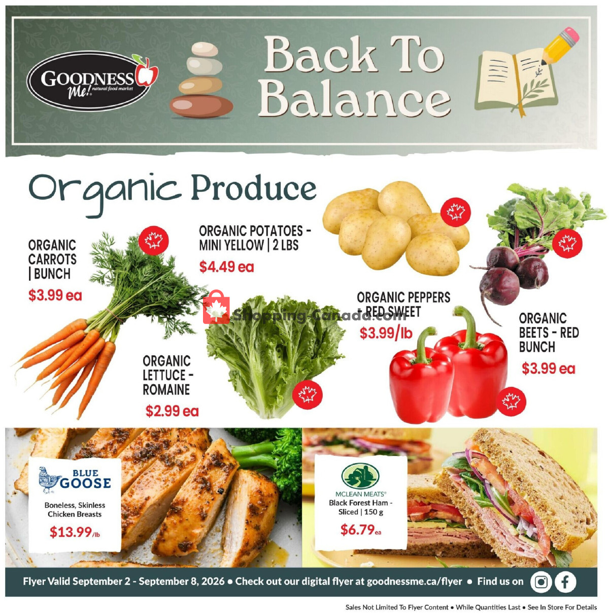 Goodness Me flyer from Wednesday September 2, 2026 to Tuesday September 8, 2026 - page 1