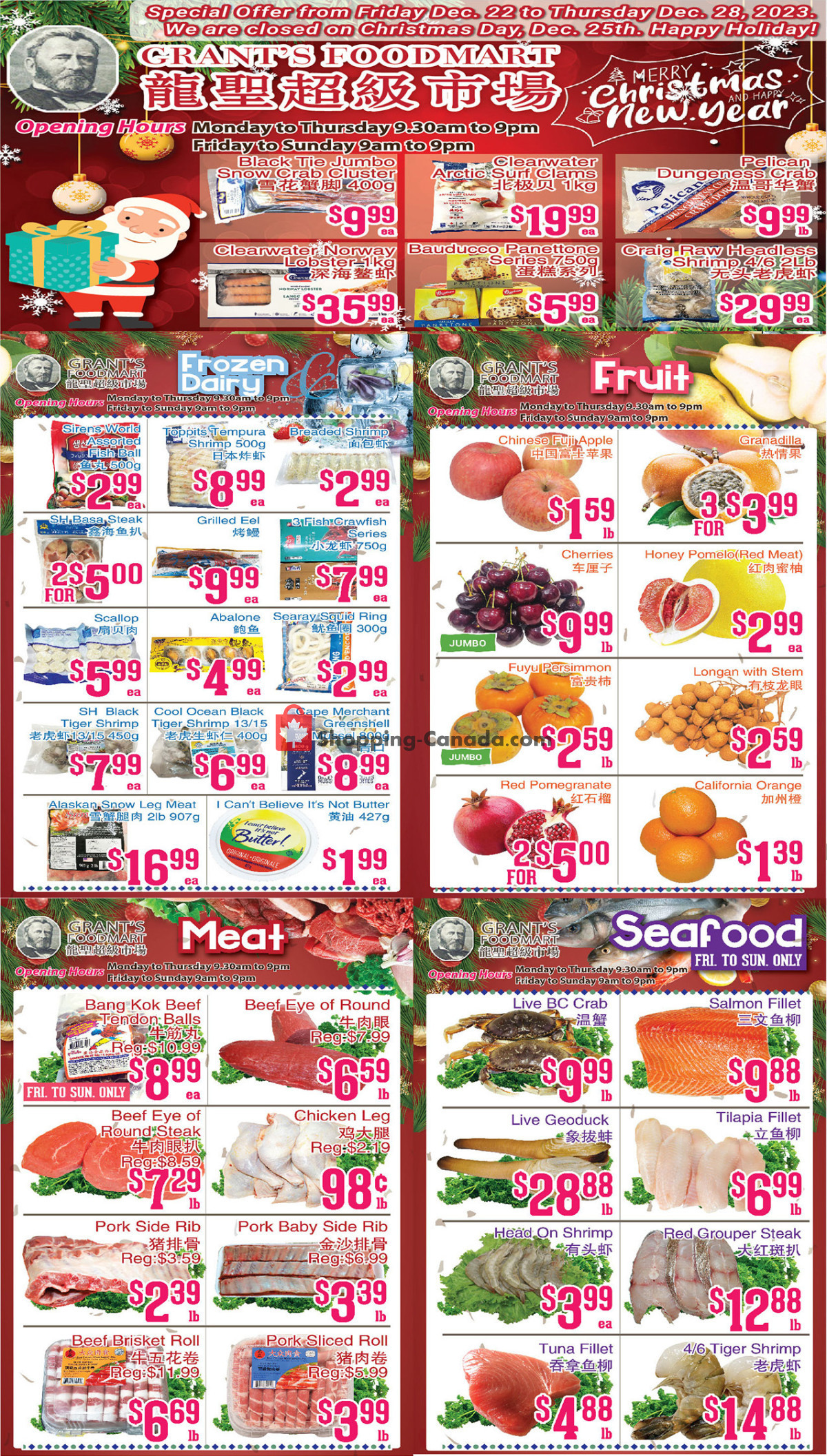 Grant's Foodmart flyer from Friday December 22, 2023 to Thursday December 28, 2023 - page 2