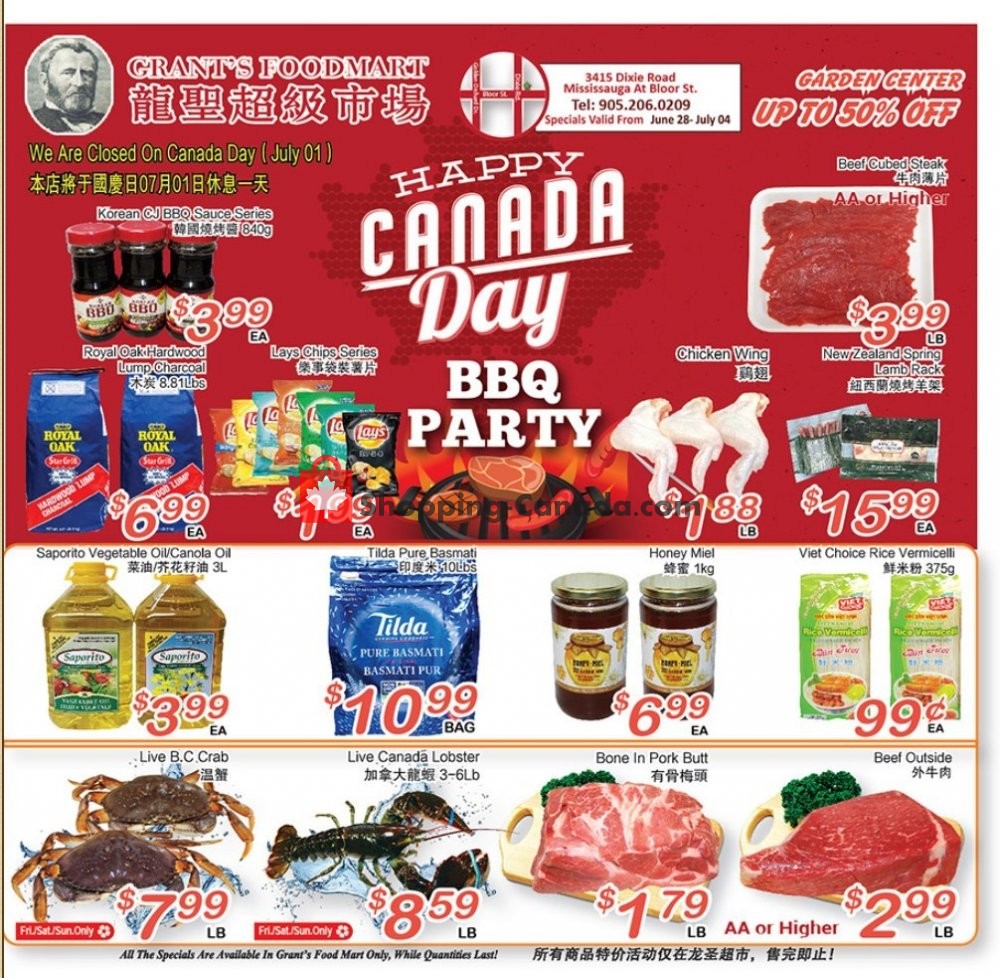 Grant's Foodmart flyer from Friday June 28, 2019 to Thursday July 4, 2019 - page 1