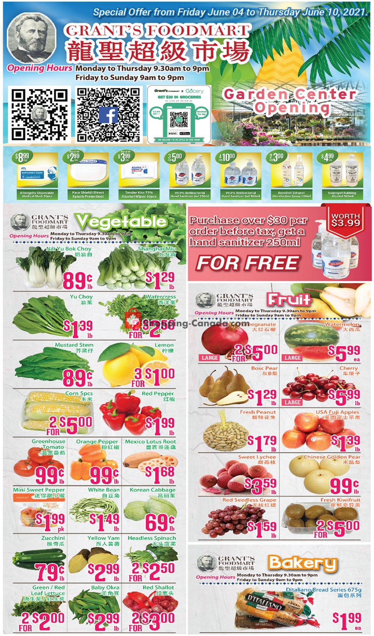 Grant's Foodmart flyer from Friday June 4, 2021 to Thursday June 10, 2021 - page 1