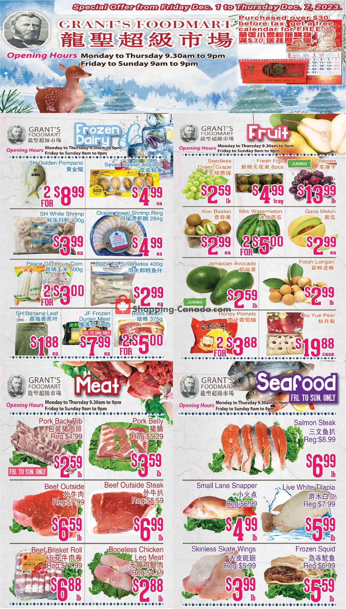 Grant's Foodmart flyer from Friday December 1, 2023 to Thursday December 7, 2023 - page 2