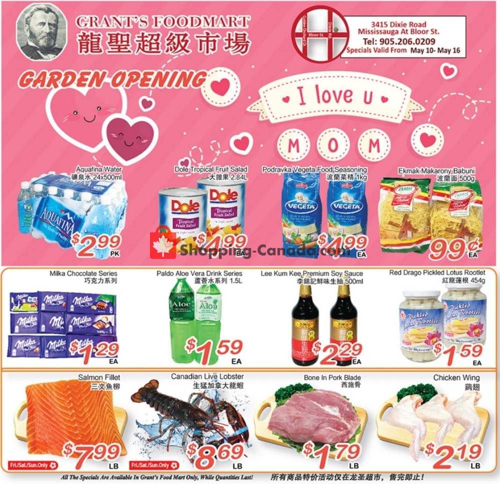 Grant's Foodmart flyer from Friday May 10, 2019 to Thursday May 16, 2019 - page 1