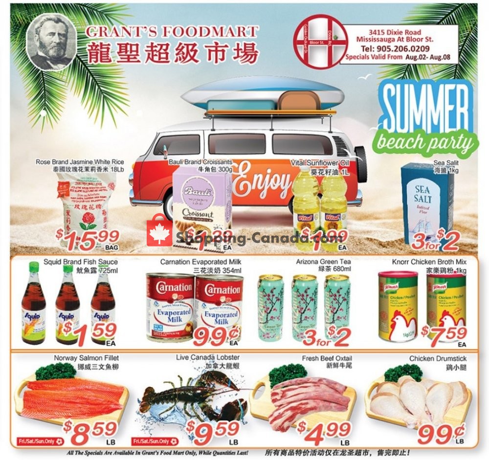 Grant's Foodmart flyer from Friday August 2, 2019 to Thursday August 8, 2019 - page 1