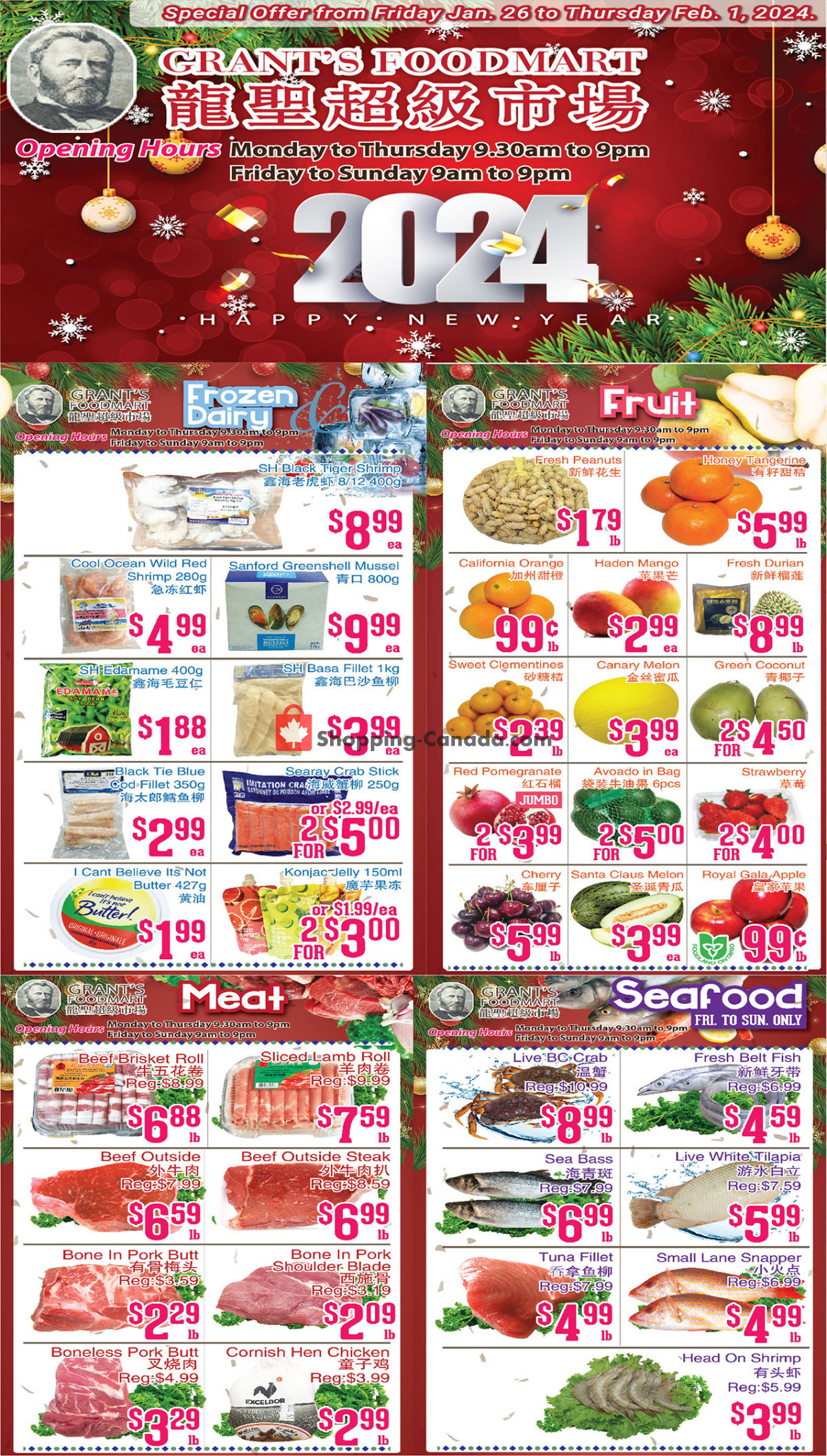 Grant's Foodmart flyer from Friday January 26, 2024 to Thursday February 1, 2024 - page 2