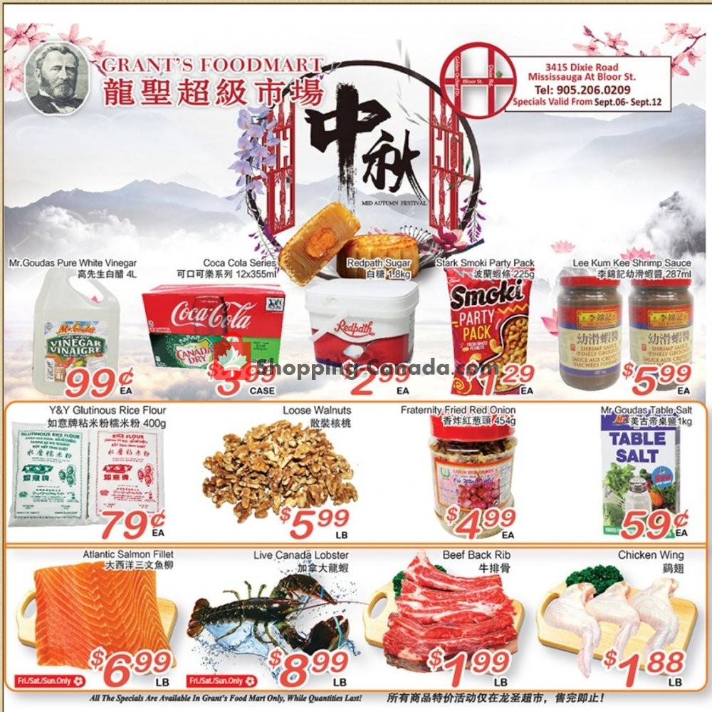 Grant's Foodmart flyer from Friday September 6, 2019 to Thursday September 12, 2019 - page 1