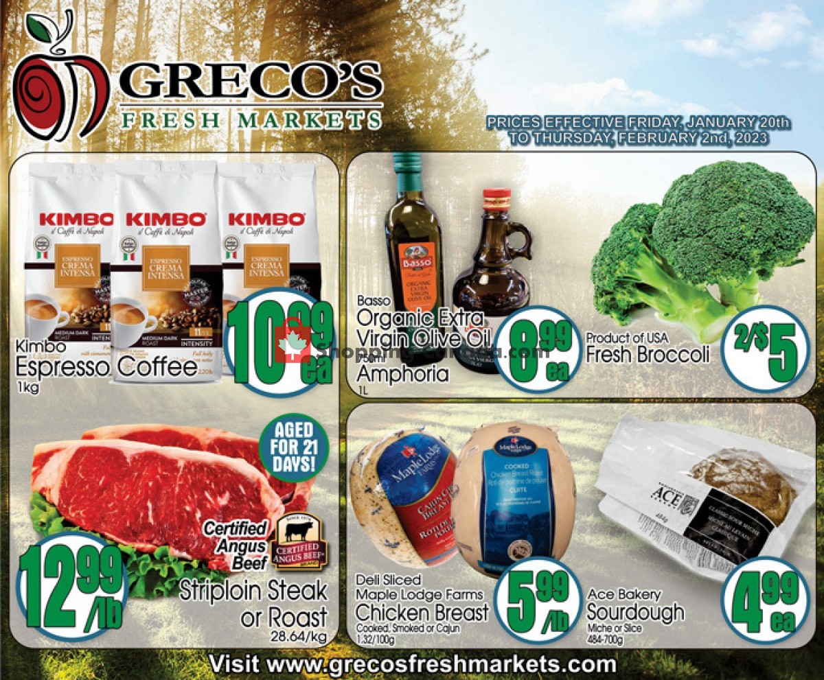 Greco's Fresh Markets Canada, flyer (Hot Offer) January 20
