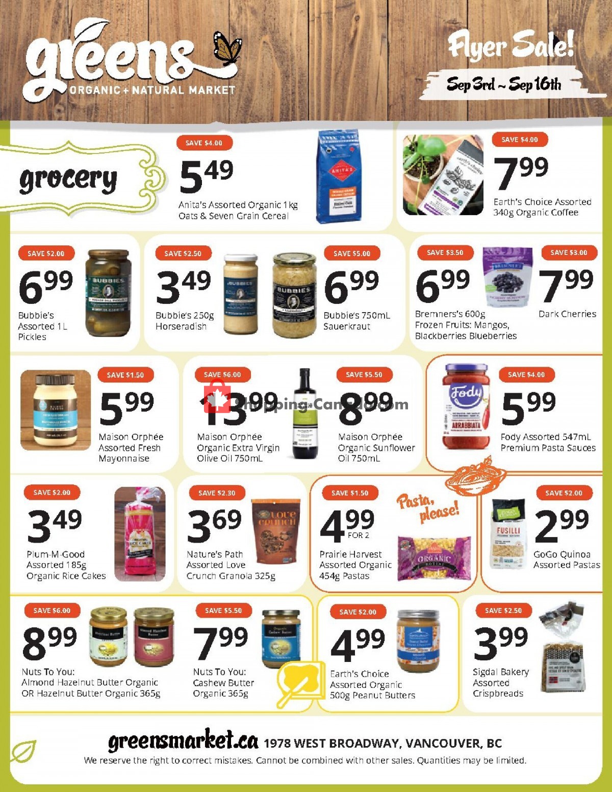 Greens Market flyer from Friday September 3, 2021 to Thursday September 16, 2021 - page 1