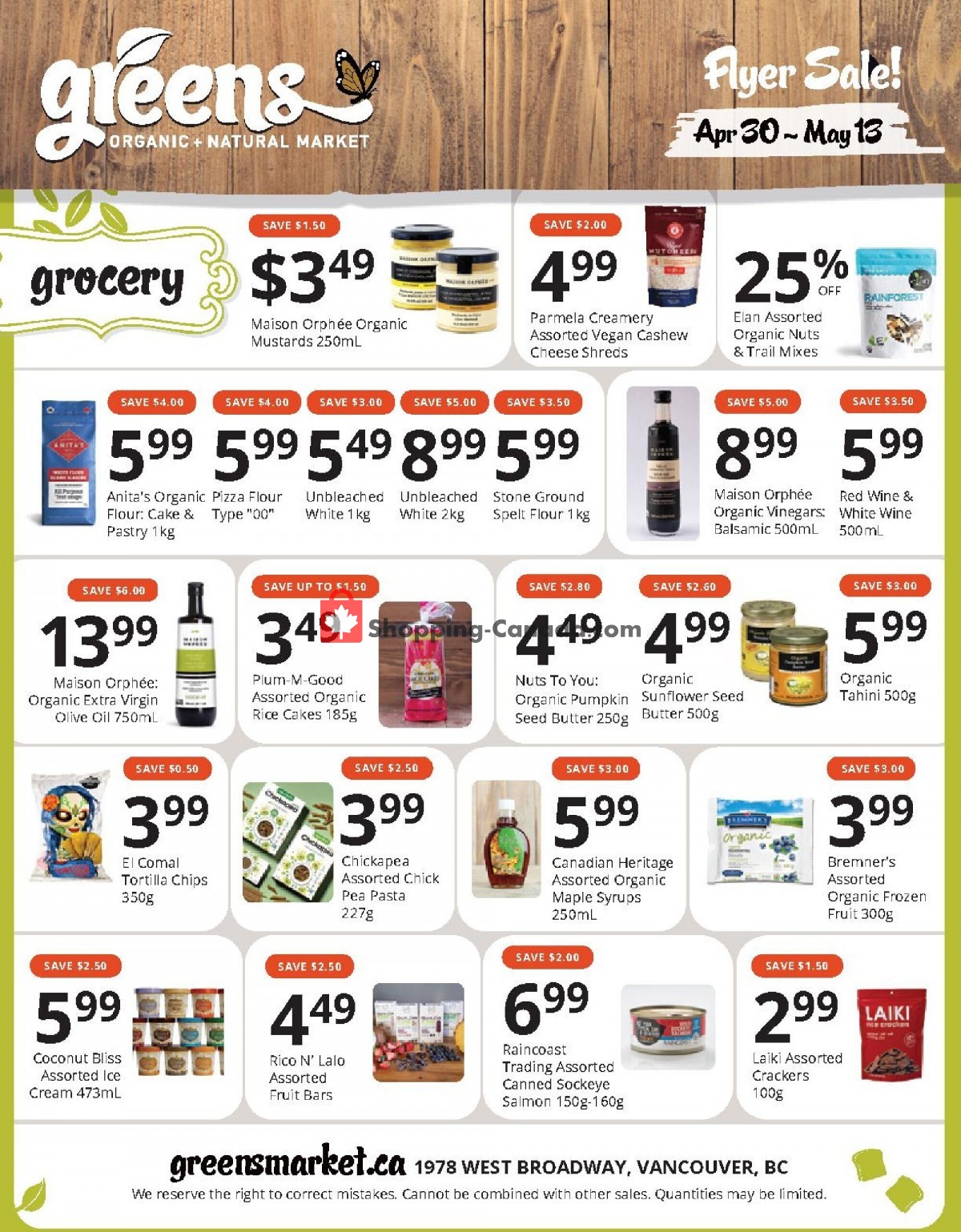 Greens Market flyer from Friday April 30, 2021 to Thursday May 13, 2021 - page 1