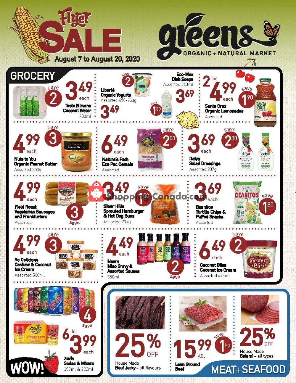 Greens Market flyer from Friday August 7, 2020 to Thursday August 20, 2020 - page 1