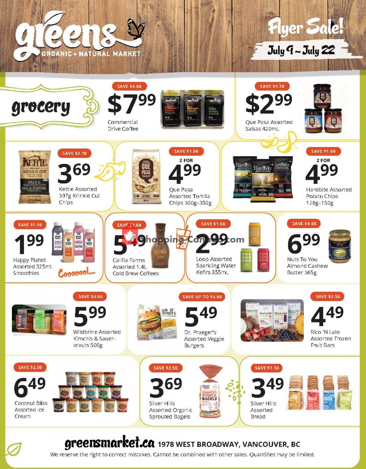 Greens Market flyer from Friday July 9, 2021 to Thursday July 22, 2021 - page 1