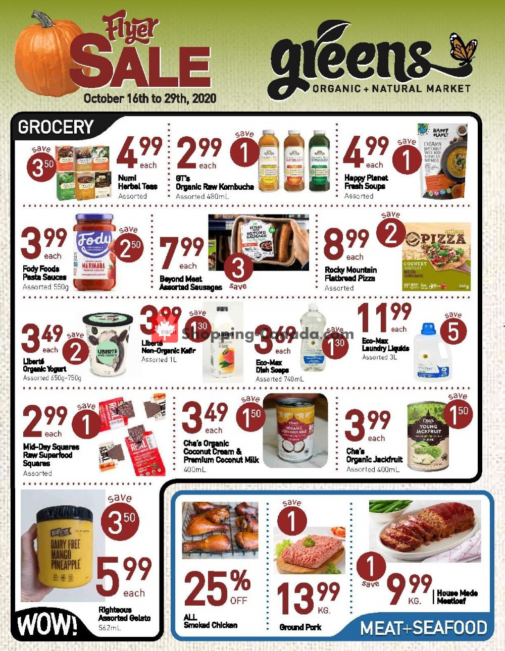 Greens Market flyer from Friday October 16, 2020 to Thursday October 29, 2020 - page 1