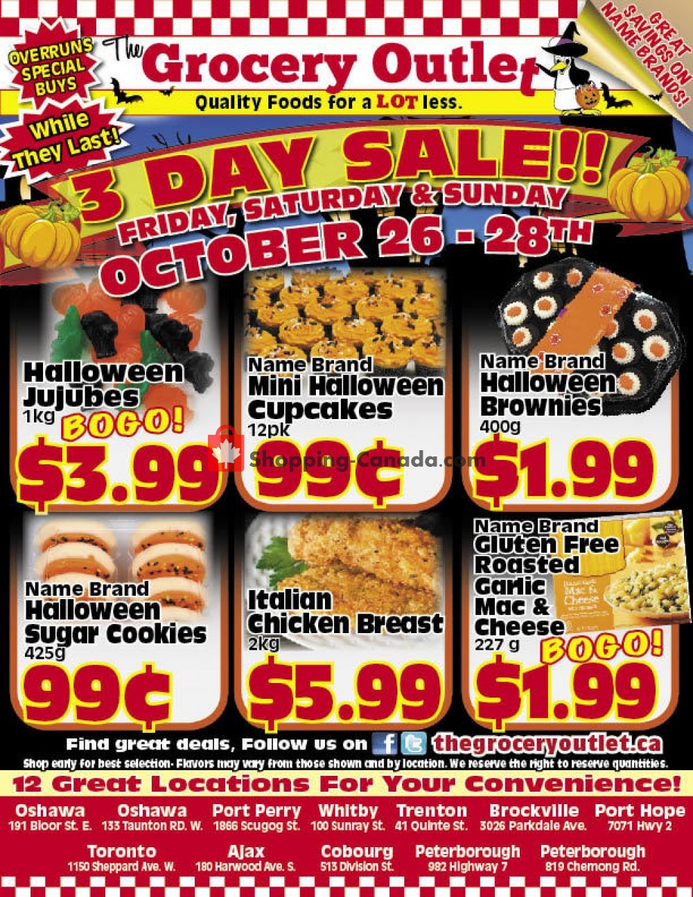 Grocery Outlet flyer from Friday October 26, 2018 to Sunday October 28, 2018 - page 1