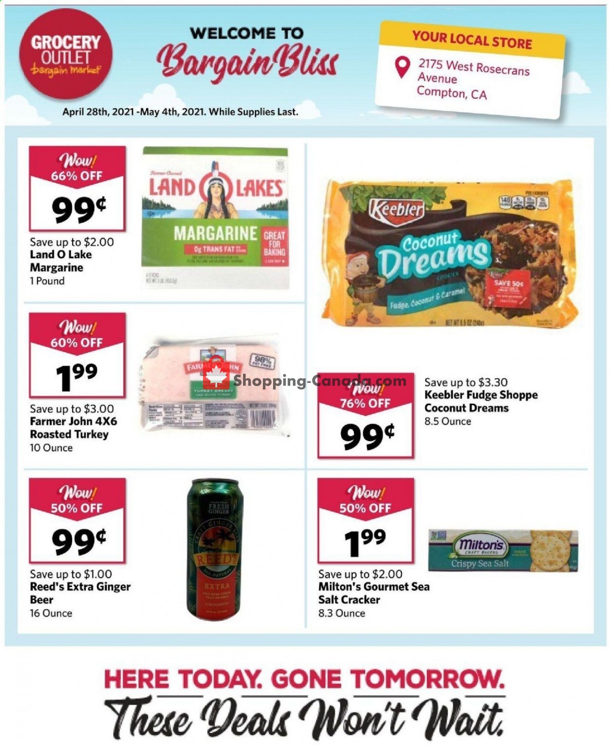 Grocery Outlet flyer from Wednesday April 28, 2021 to Tuesday May 4, 2021 - page 1