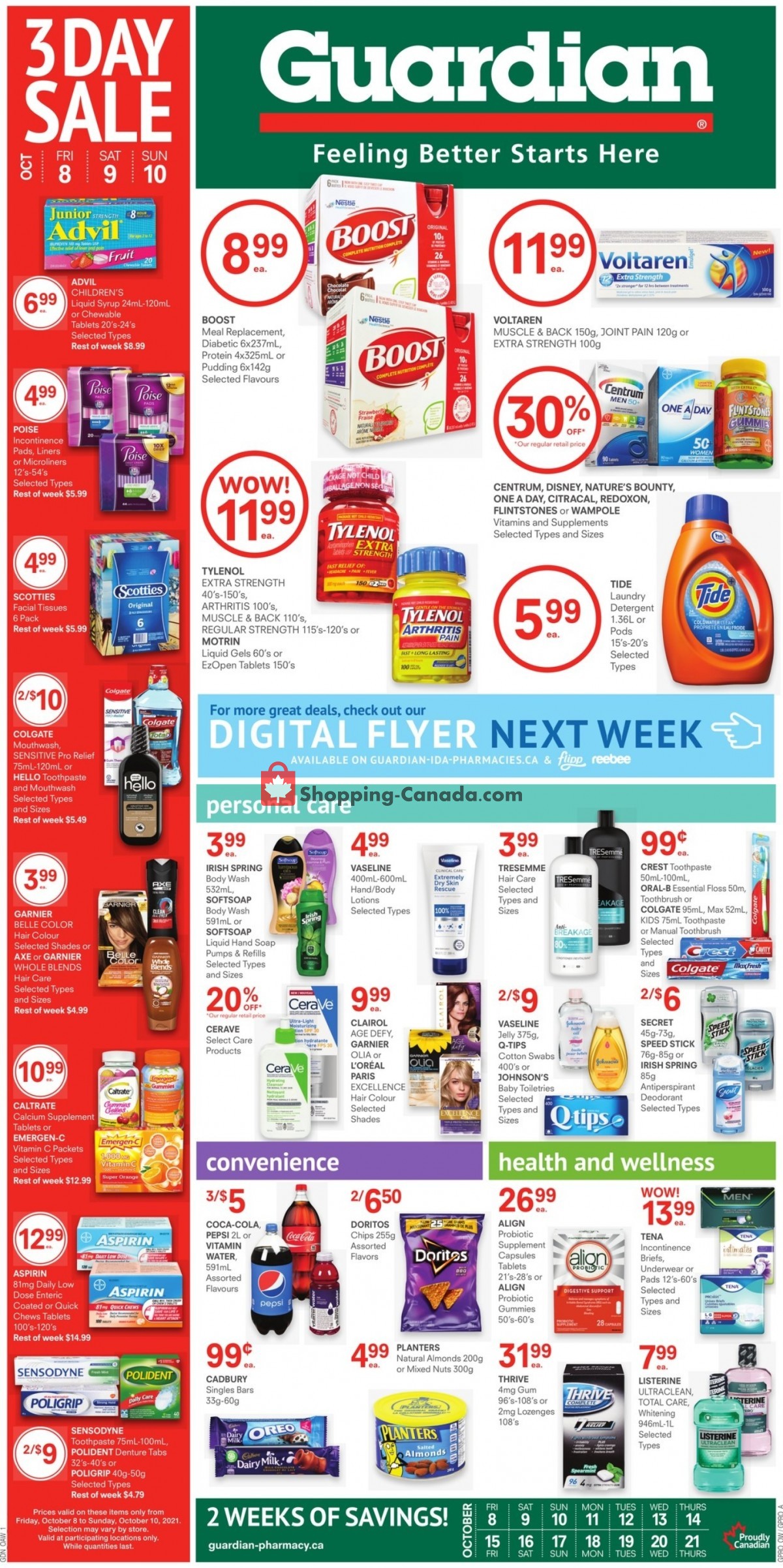 Guardian flyer from Friday October 8, 2021 to Thursday October 21, 2021 - page 1