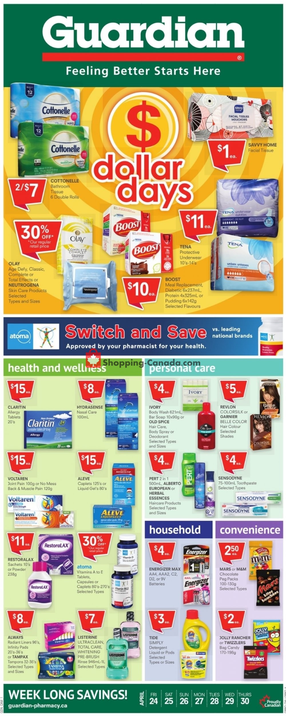 Guardian flyer from Friday April 24, 2020 to Thursday April 30, 2020 - page 1