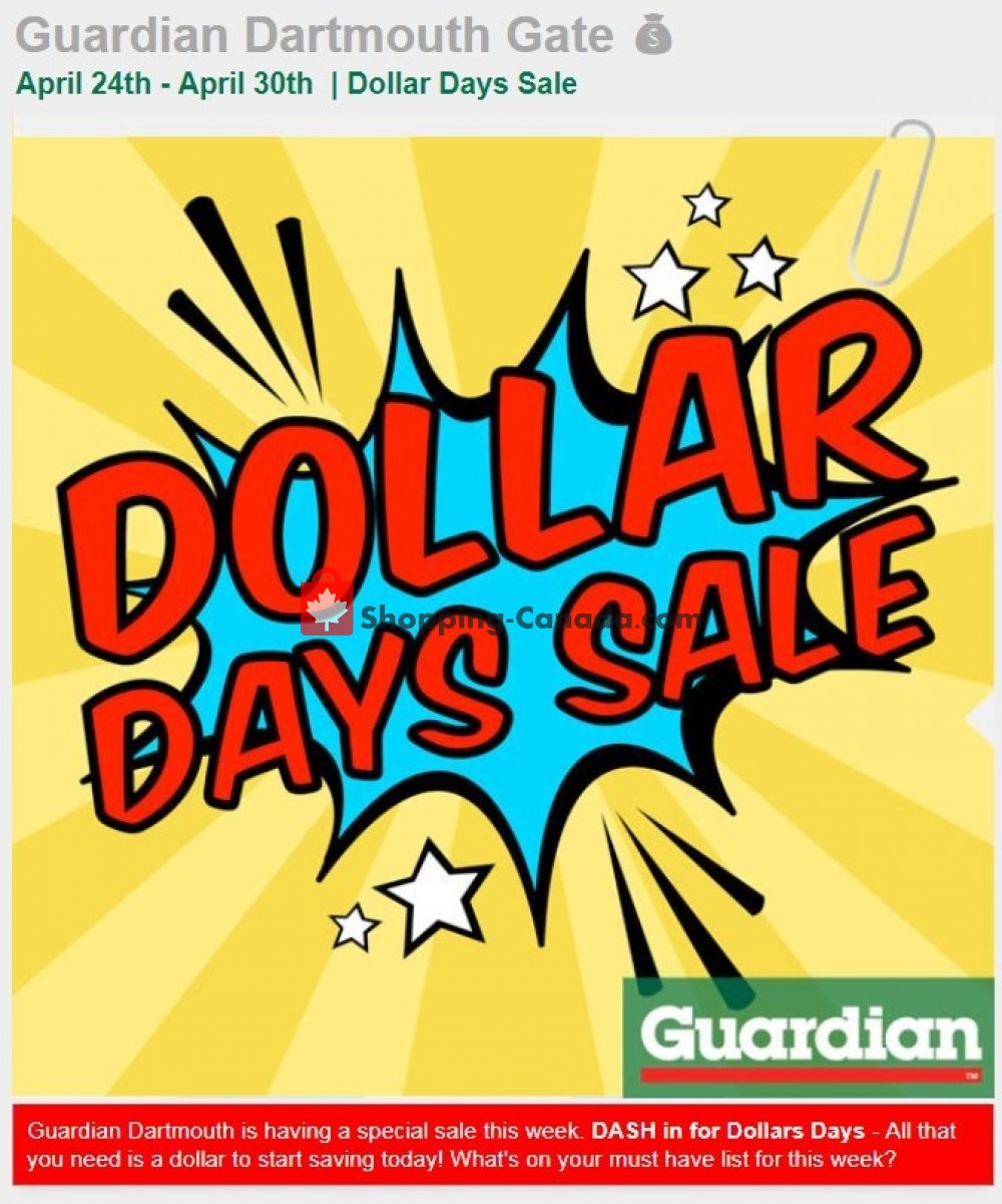 Guardian flyer from Wednesday April 24, 2019 to Tuesday April 30, 2019 - page 1
