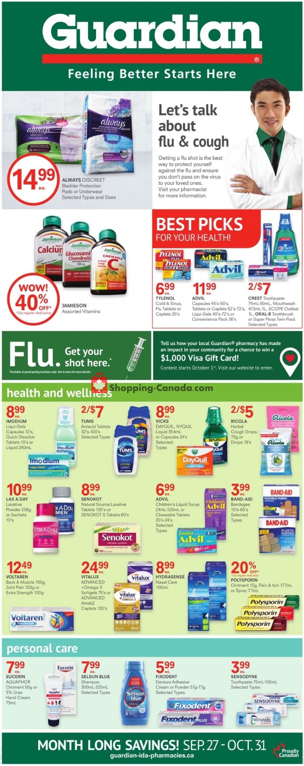 Guardian Canada, flyer (Month Long Savings) September