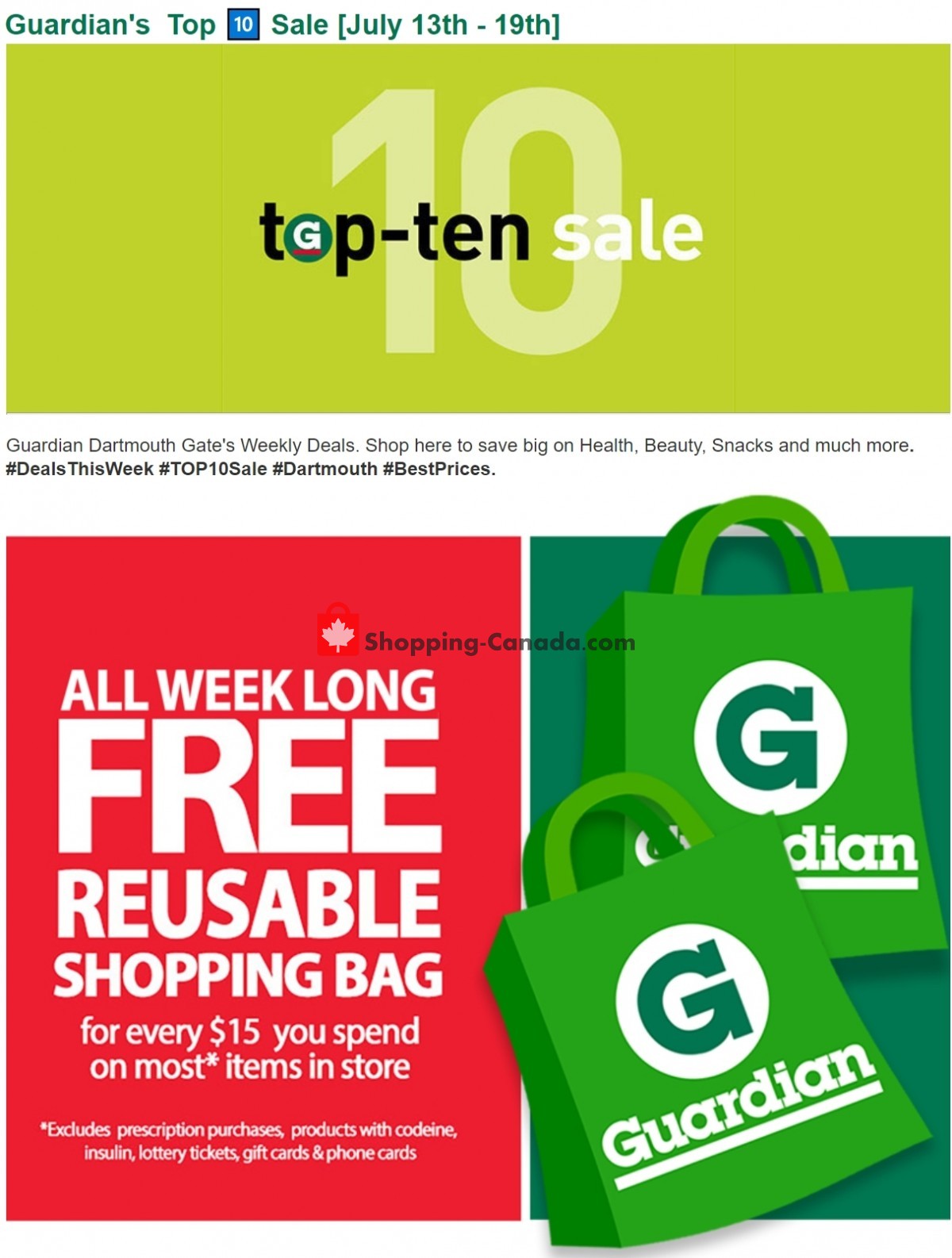 Guardian flyer from Tuesday July 13, 2021 to Monday July 19, 2021 - page 1