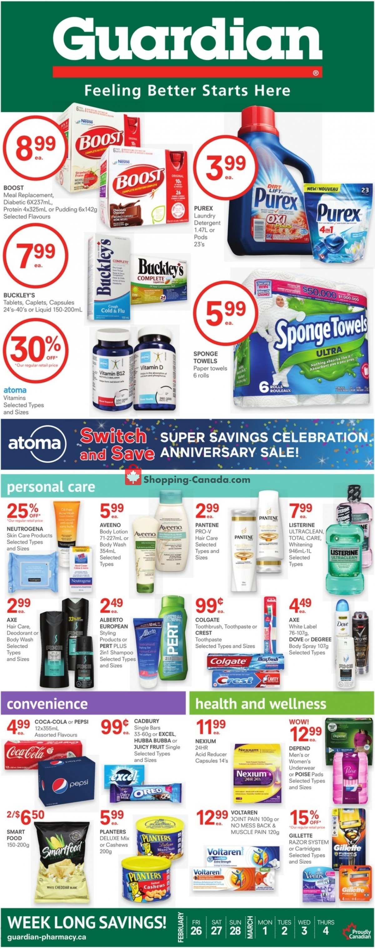 Guardian flyer from Friday February 26, 2021 to Thursday March 4, 2021 - page 1