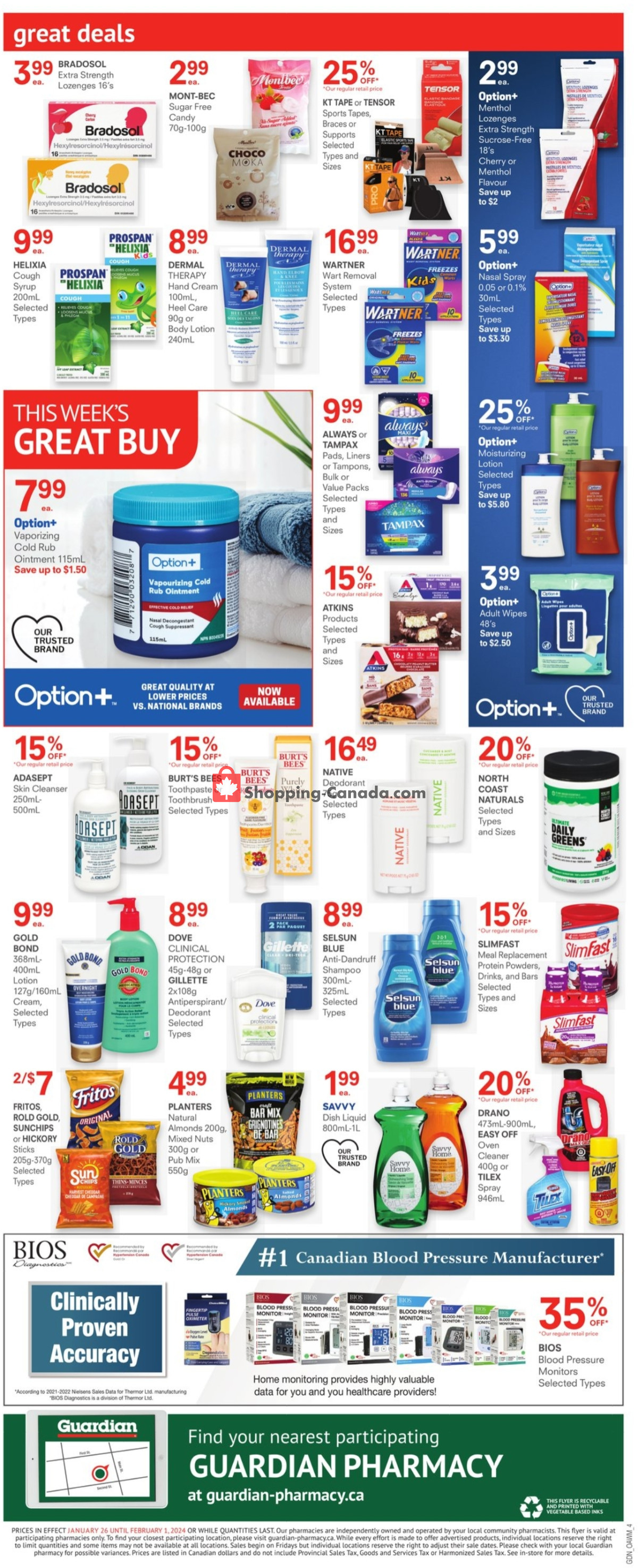 Guardian flyer from Friday January 26, 2024 to Thursday February 1, 2024 - page 4