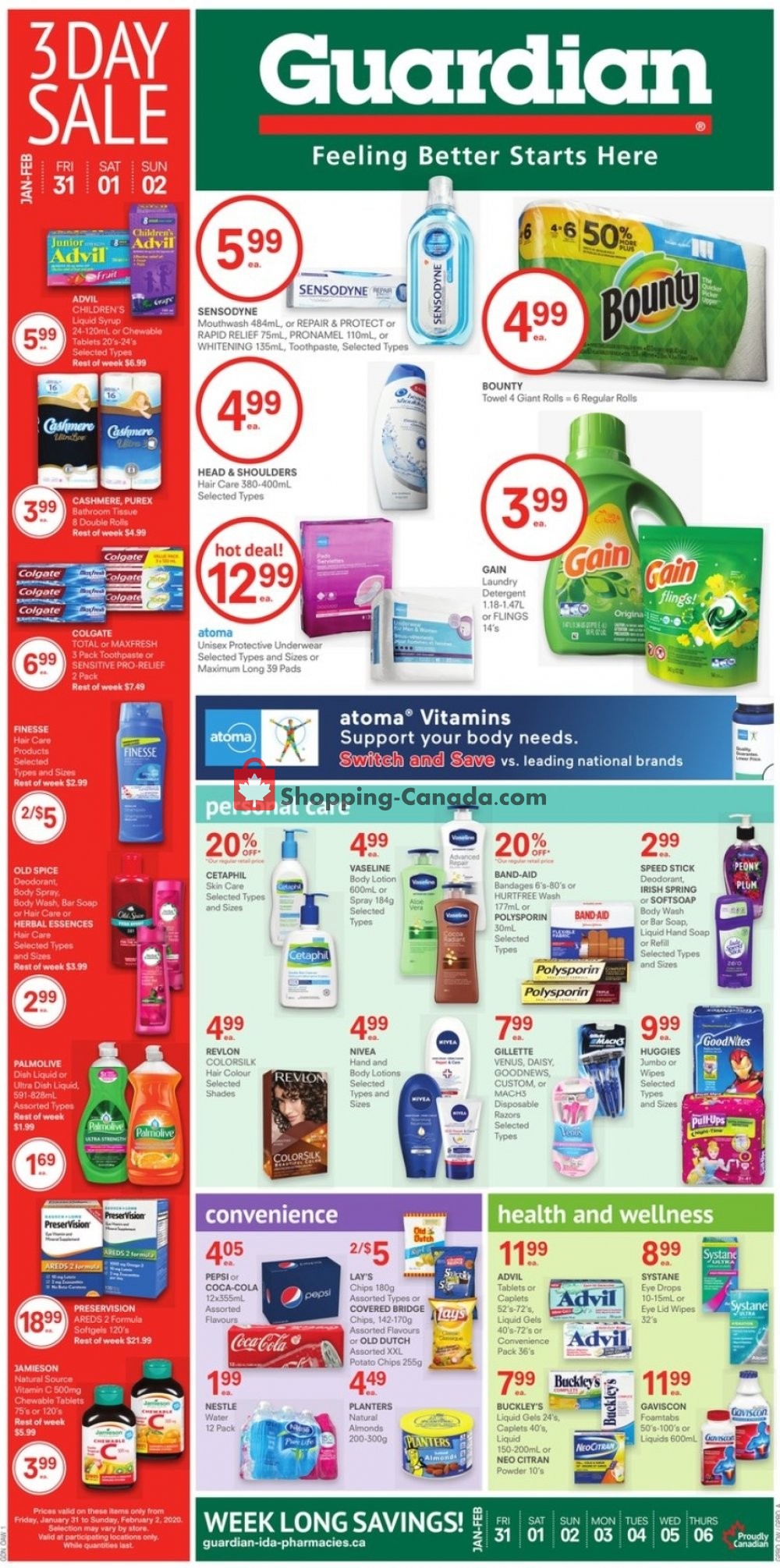 Guardian flyer from Friday January 31, 2020 to Thursday February 6, 2020 - page 1