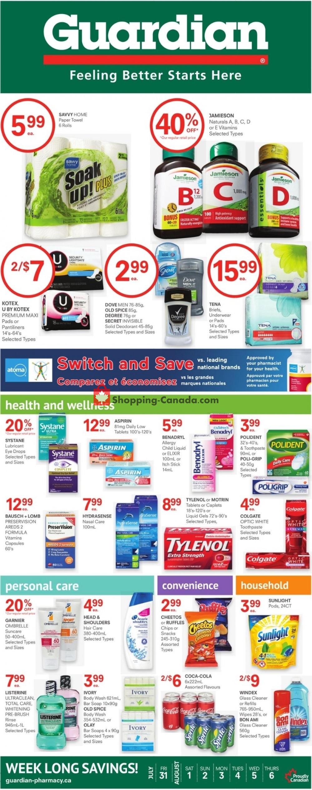 Guardian flyer from Friday July 31, 2020 to Thursday August 6, 2020 - page 1