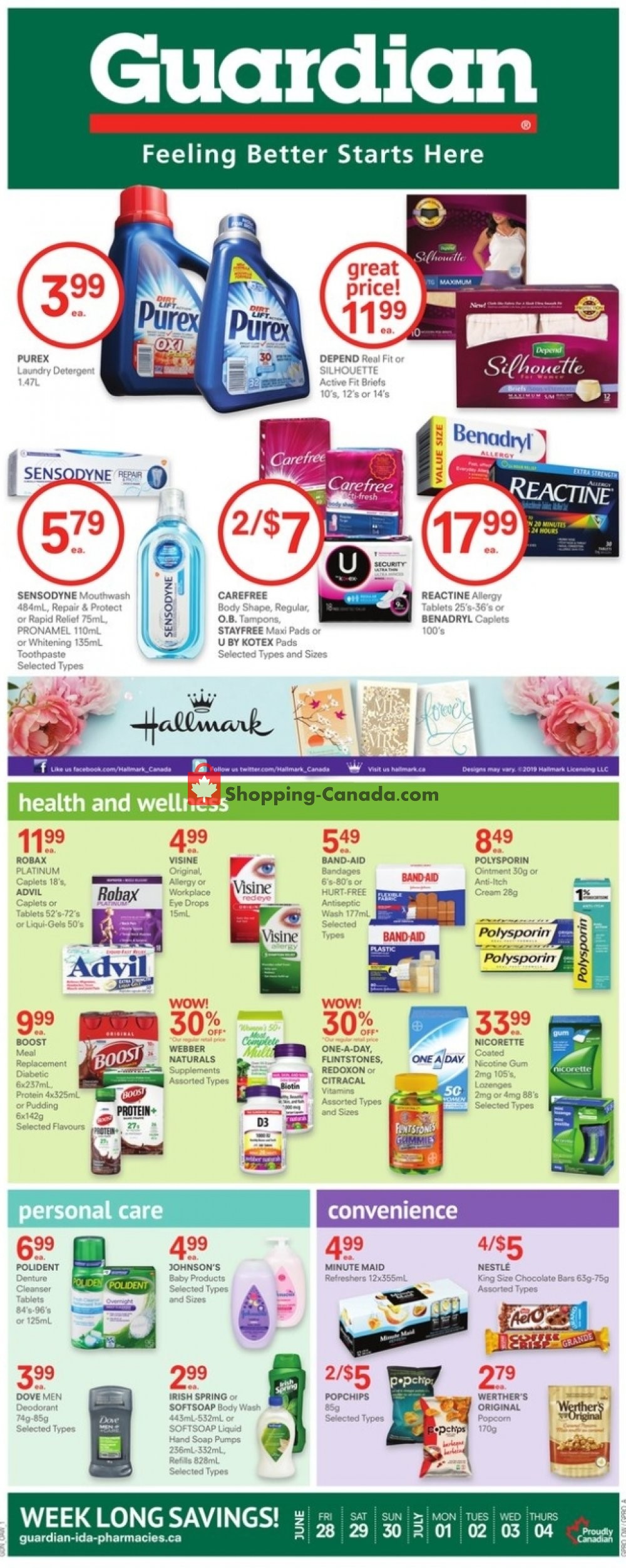 Guardian flyer from Friday June 28, 2019 to Thursday July 4, 2019 - page 1