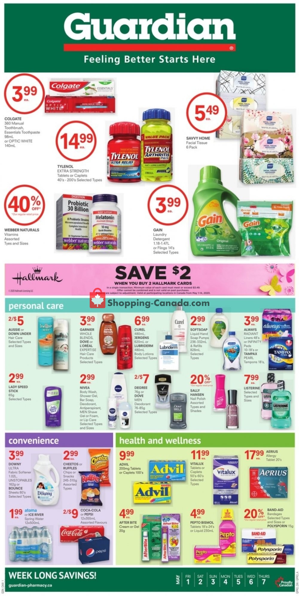 Guardian flyer from Friday May 1, 2020 to Thursday May 7, 2020 - page 1