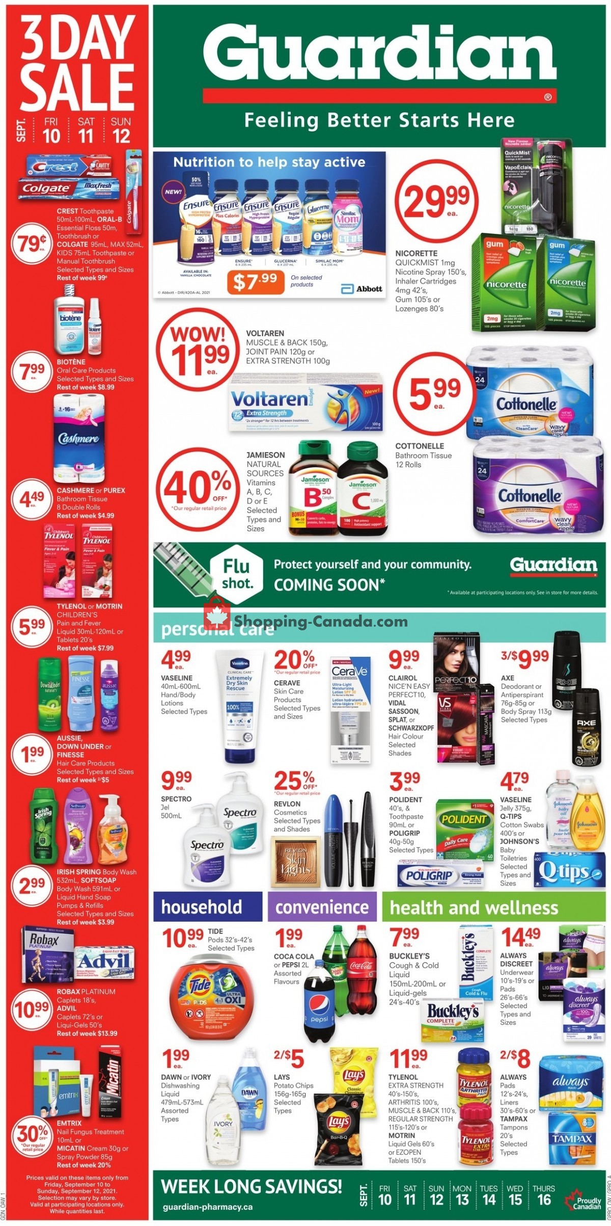 Guardian flyer from Friday September 10, 2021 to Thursday September 16, 2021 - page 1