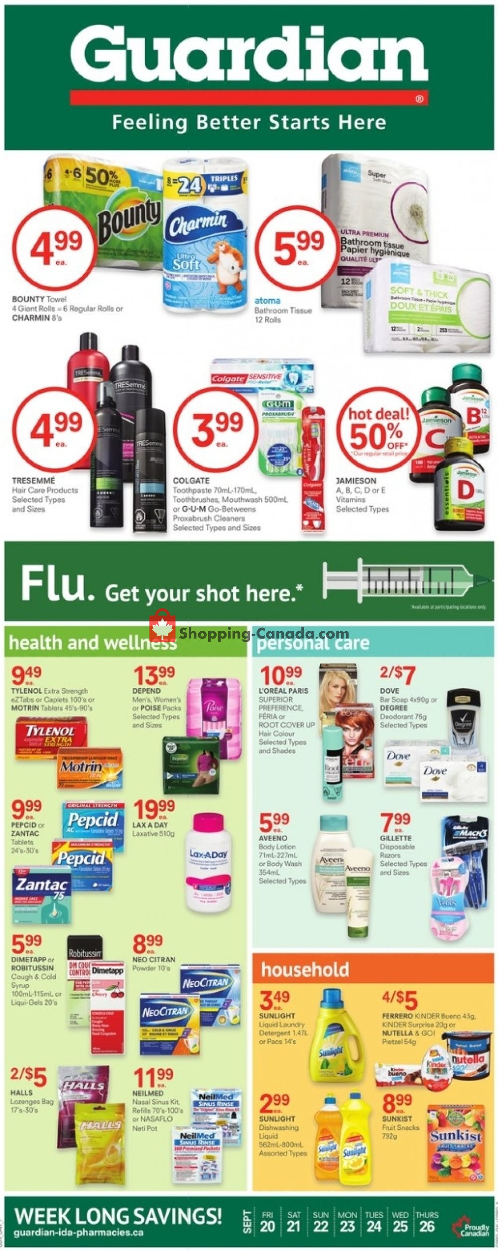 Guardian Canada, flyer (Week Long Savings) September 20