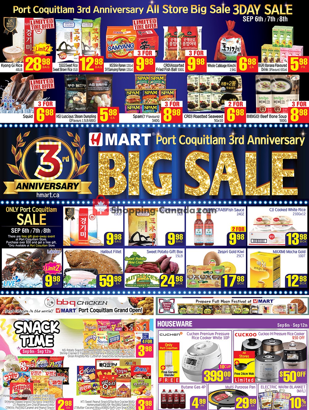 H-Mart flyer from Friday September 6, 2019 to Thursday September 12, 2019 - page 1